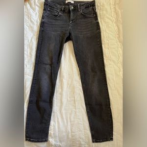 Zara charcoal gray high waisted skinny jeans size 10